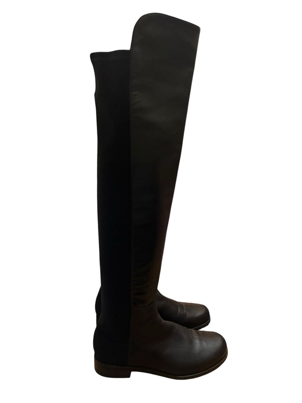 Stuart Weitzman 5050 Over The Knee Boots Black Nappa Leather Size US 8.5